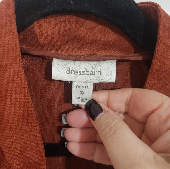 Women's Rust Jacket with Silver Buttons, Size 3x - Picture 2 of 10